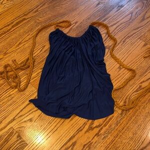 T-bags Woman’s Navy Top With Braided Straps Size XS